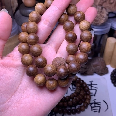 檀香木手串/手链用****9老山檀香老料1.2/34横纹手持