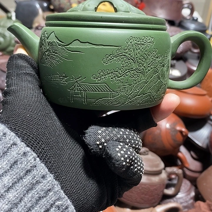 紫砂茶壶把裂晃盖流口水