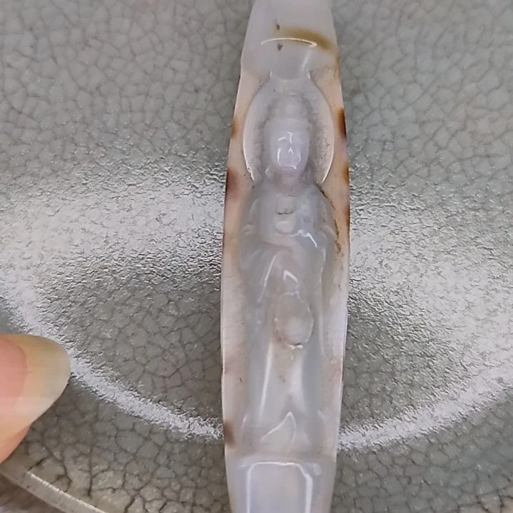 摆件开片瓷器瓷片摆件