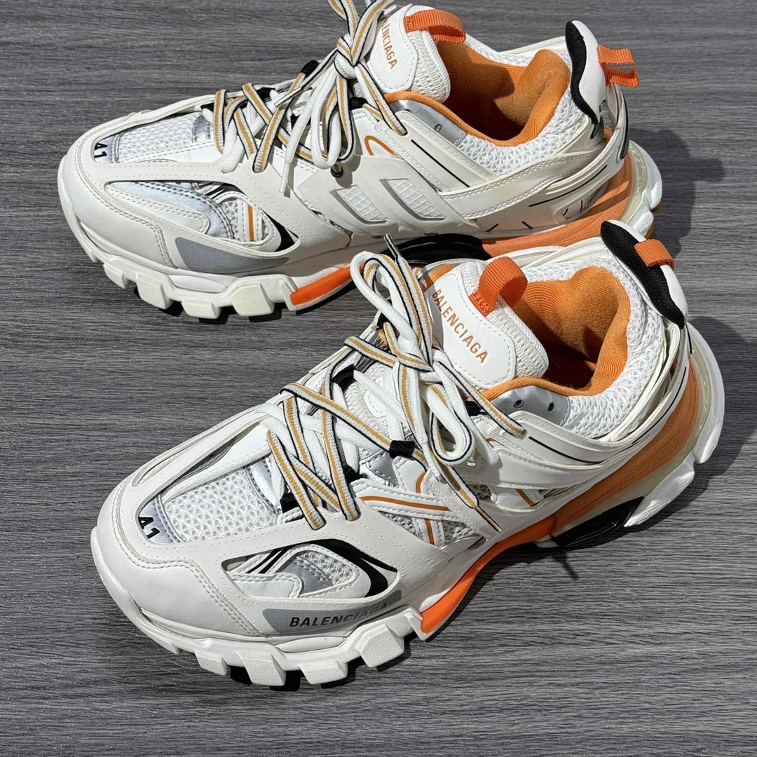 90新 Balenciaga/巴黎世家 41码 巴黎Track白橙 老爹鞋