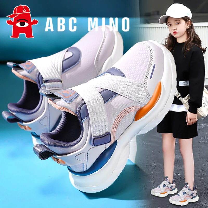 ABC MINO女童运动鞋2025新款秋季学生防滑跑步鞋休闲百搭女孩童鞋