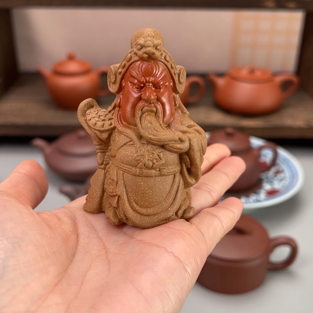 茶杯紫砂关公茶宠123456