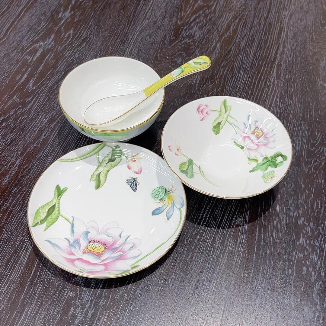 36%以上骨粉骨瓷洛**码4.5英寸饭勺6英寸碟5英寸斗笠碗