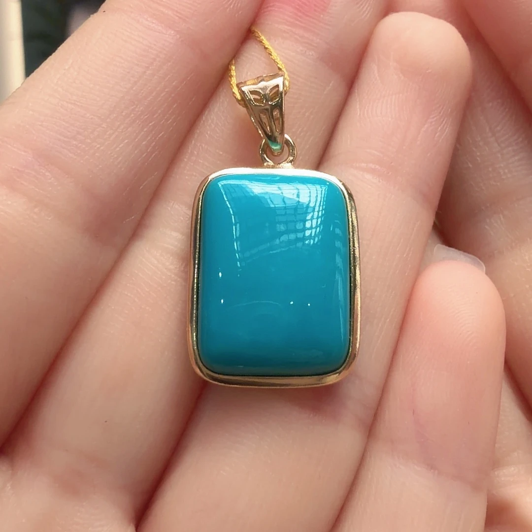 绿松石银S925镶嵌颈饰