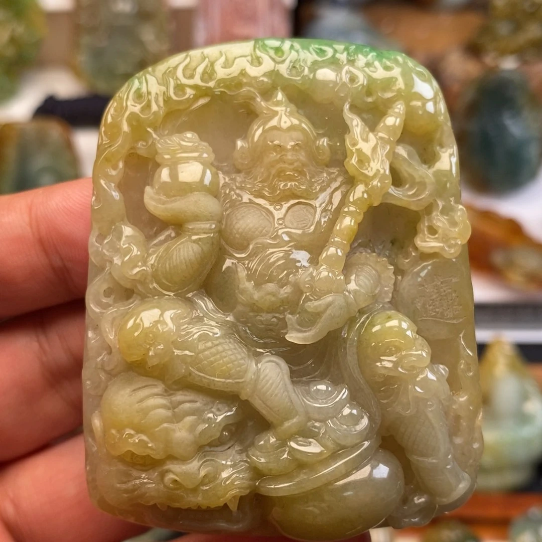 颈饰未镶嵌翡翠缅甸天然翡翠挂件