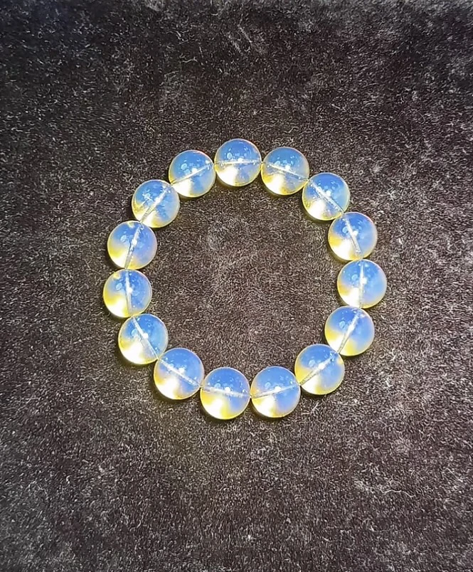 【齐福珠宝】2/12-6/14mm天然琥珀7A蓝珀圆珠手串