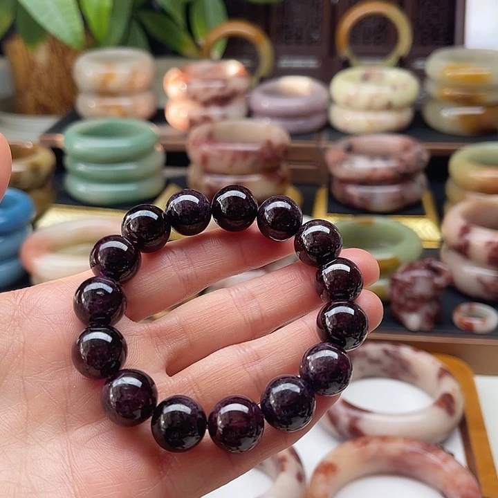 木变石9K金镶嵌手镯