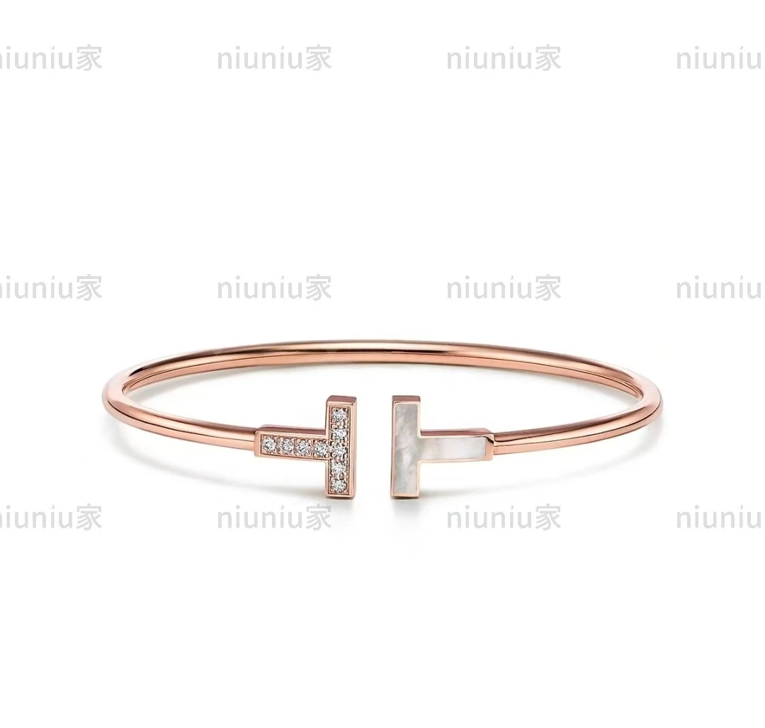 合金仿珍珠手镯 【NiuNiu】双T轻奢高定手镯时尚百搭022