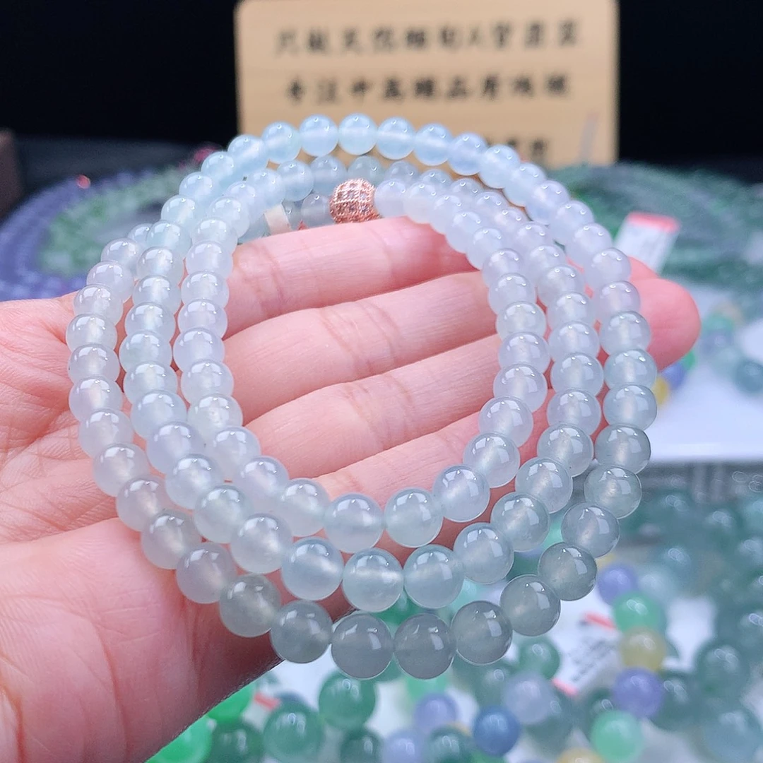 未镶嵌手链翡翠卡6mm