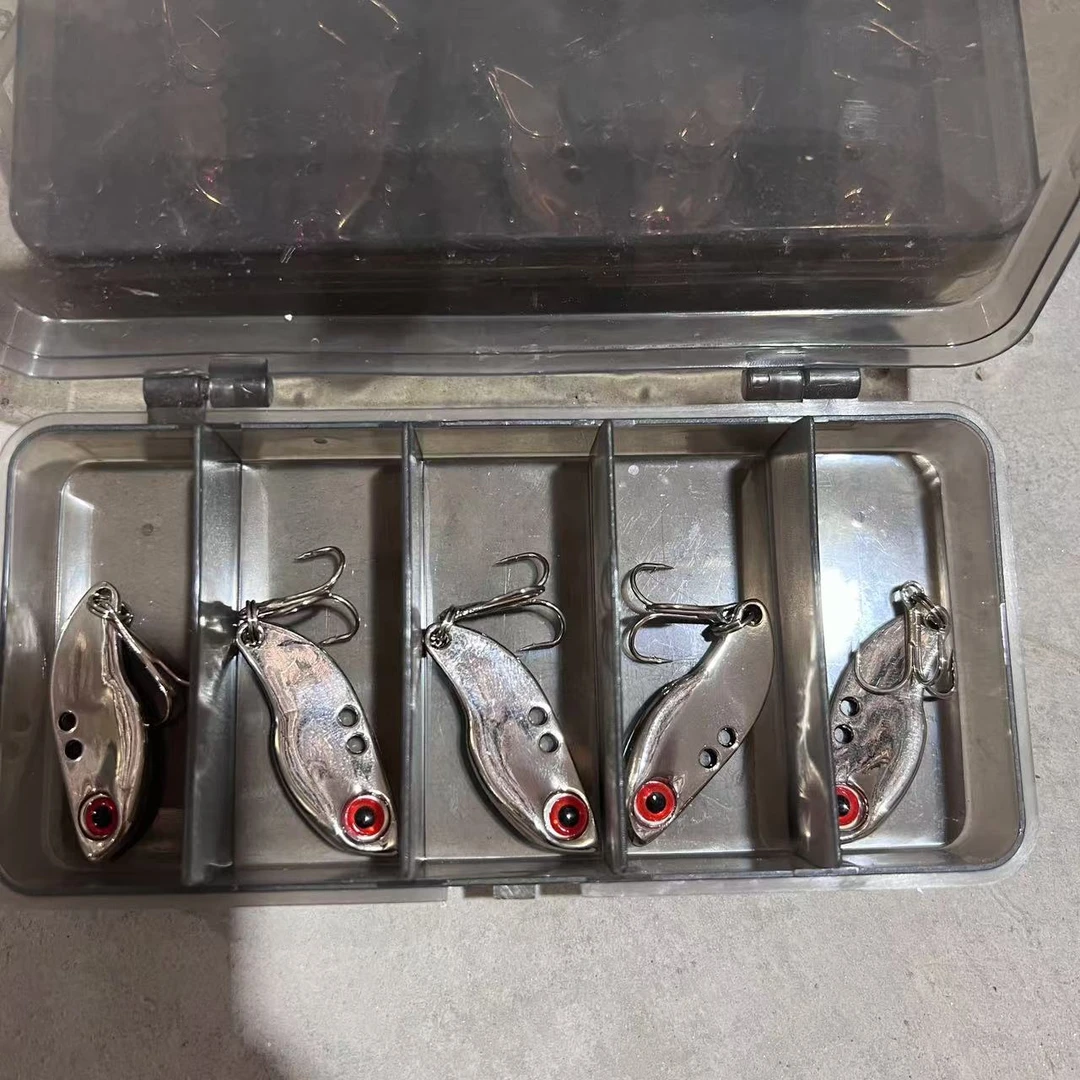 盒装VIB三本钩-路亚饵远投金属亮片淡水海钓鲈鱼翘嘴假饵