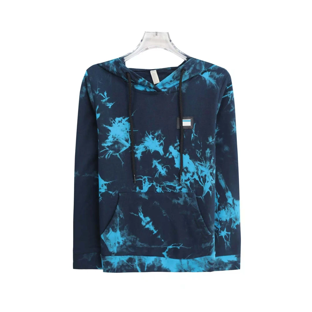 扎染原宿风宽松连帽卫衣S3975