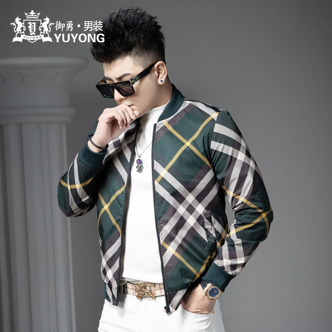 欧洲站高端休闲夹克男士2025新款秋季潮流印花棒球服长袖外套男装