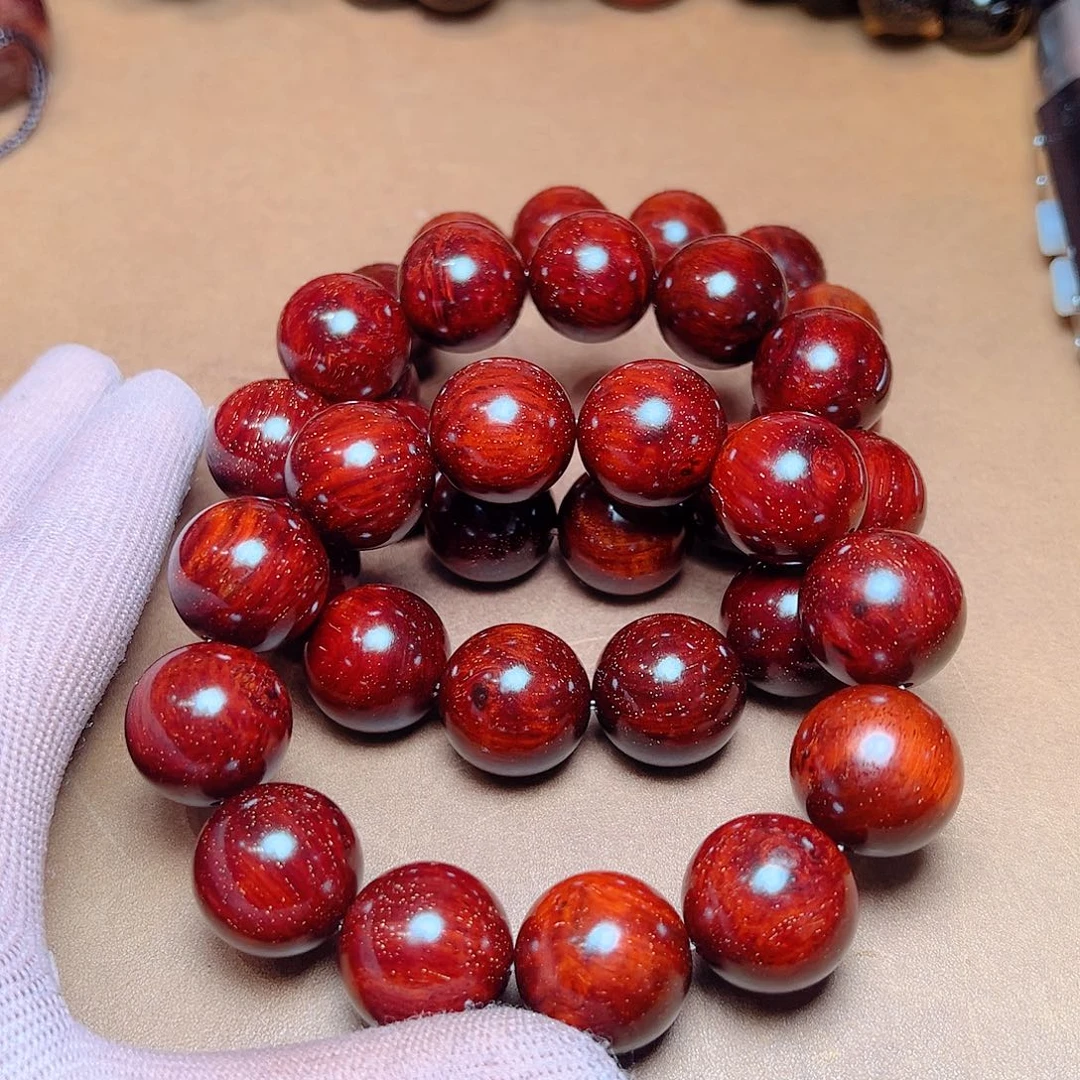 小叶紫檀手串/手链2.0瘤疤满金星毕业头货600