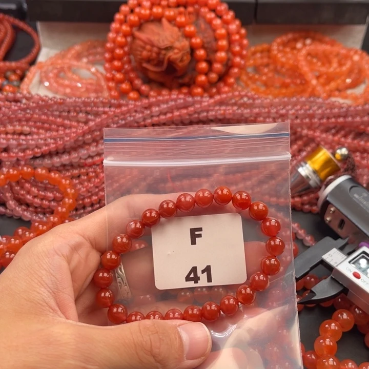 南红玛瑙未镶嵌多样性发货默认微瑕称重8mm