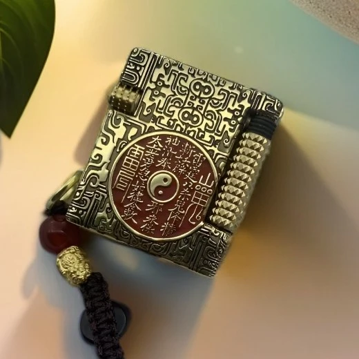 好运达金色小钢炮黄铜打火机精雕山鬼花钱设计