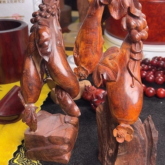 香枝木类端景台竹*堂摆件