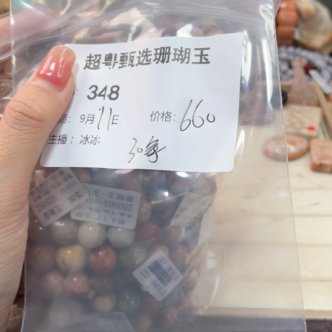 未镶嵌手链硅化珊瑚（珊瑚玉）诗*348