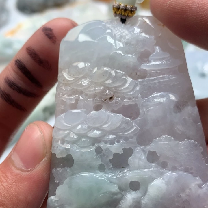 翡翠未镶嵌颈饰保真天然a货翡翠