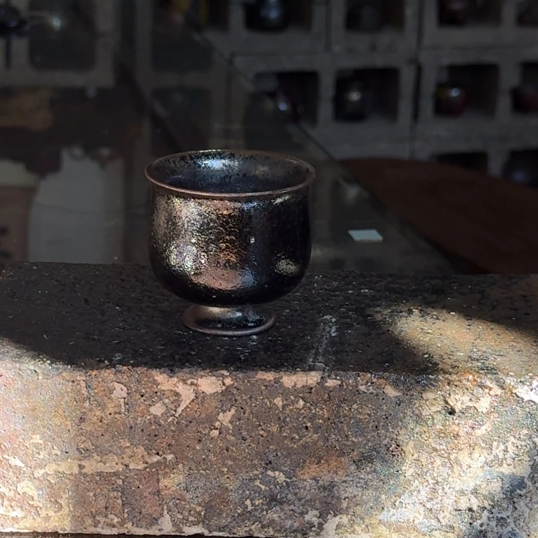 建水紫陶紫泥柴烧茶具主人杯