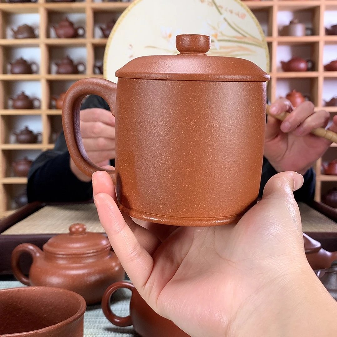 发***发紫砂盖杯紫砂壶手工制作