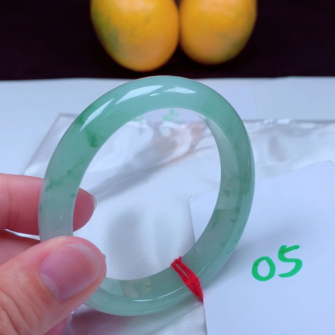 未镶嵌手镯翡翠缅甸天然A货翡翠手镯54.4贵妃