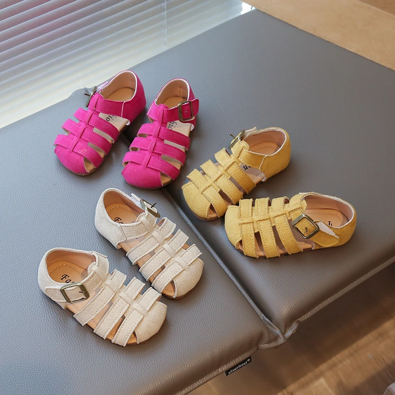 儿童韩版凉鞋2025夏季新款女童时尚复古勃肯鞋男童休闲防滑沙滩鞋