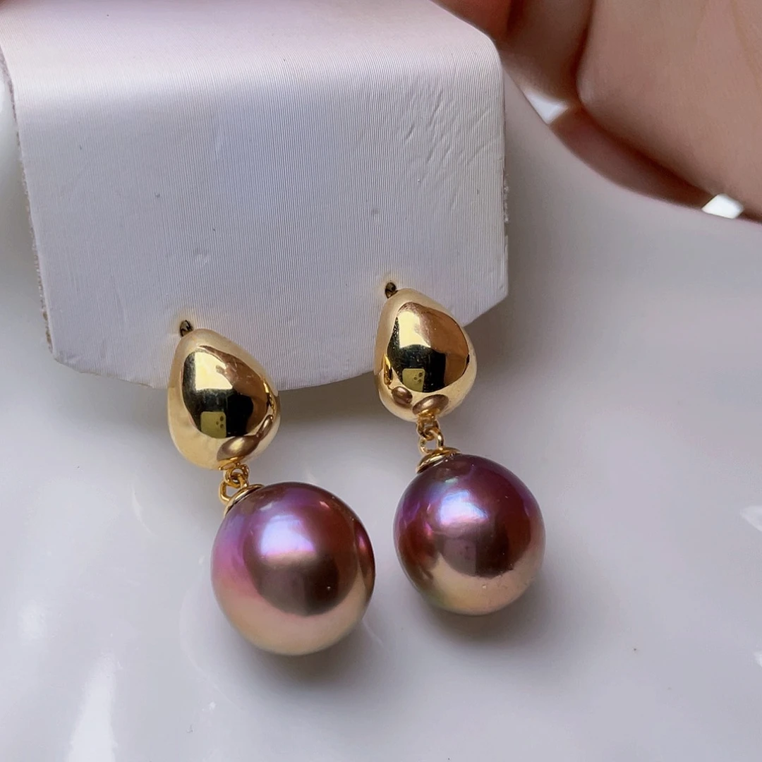 淡水珍珠耳饰银S925镶嵌田****