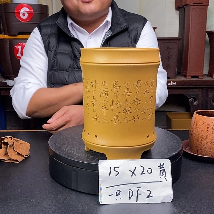 紫砂花盆货号一只DF2