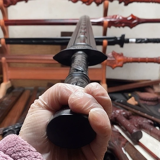 紫光檀木一米青竹风云