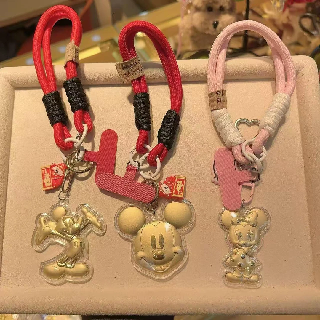 含金工艺品【米妮 米奇】迪士尼手机挂件钥匙扣可爱包挂送朋友礼物