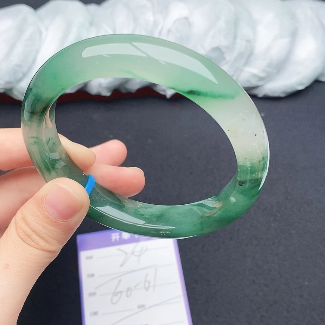 竹牌天然A货非洲翠手镯24