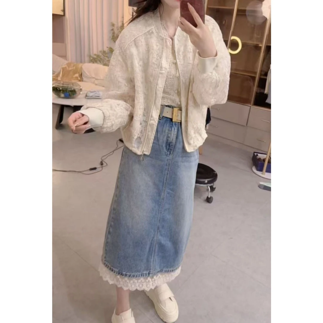 『设计蕾丝Y』时尚气质百搭时尚半身裙17301