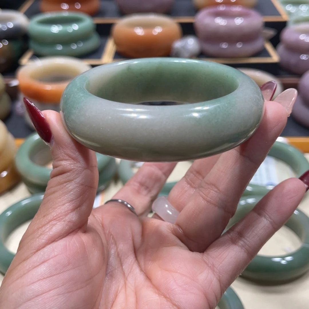 未镶嵌手镯石英岩玉原*清