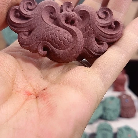 泥塑龙涎玫瑰大凤凰微瑕福利价