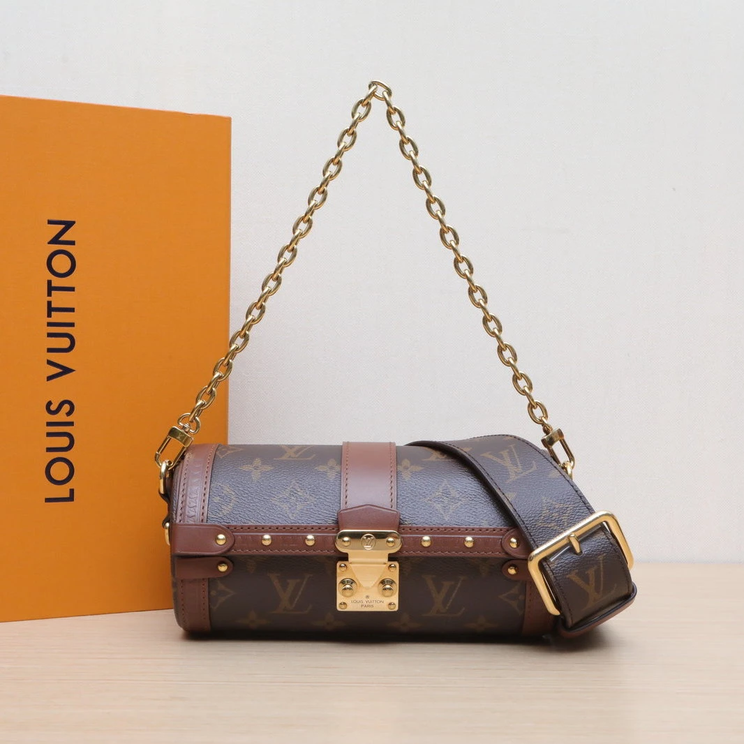 99新 LouisVuitton/路易威登 小花Jerry活动 巴比龙链条包 老花