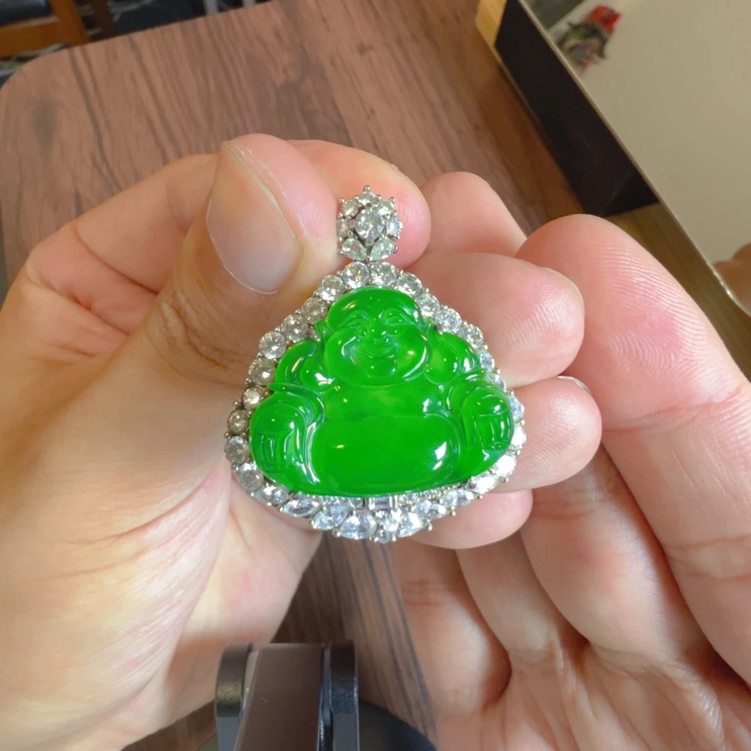 翡翠银S925镶嵌颈饰