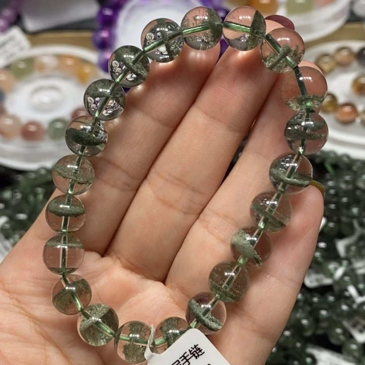 未镶嵌手链水晶绿幽灵千层手链