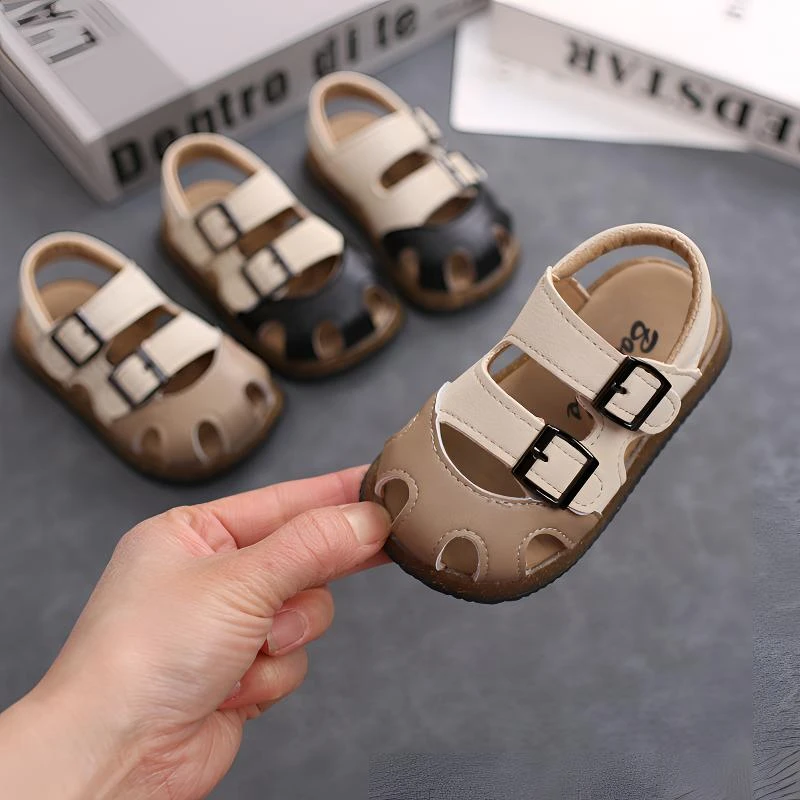 儿童凉鞋夏季新款宝宝鞋子1-3岁软底防滑学步鞋男女婴幼儿包头鞋