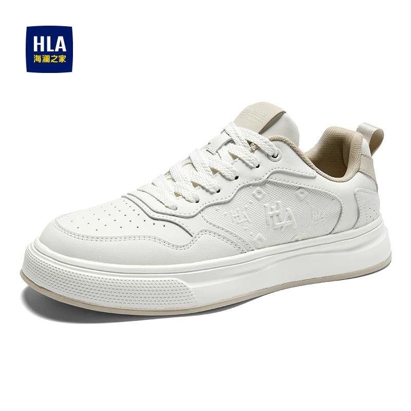 HLA/海澜之家小白鞋鞋男鞋款2025秋冬新款防滑鞋复古时尚休闲板鞋
