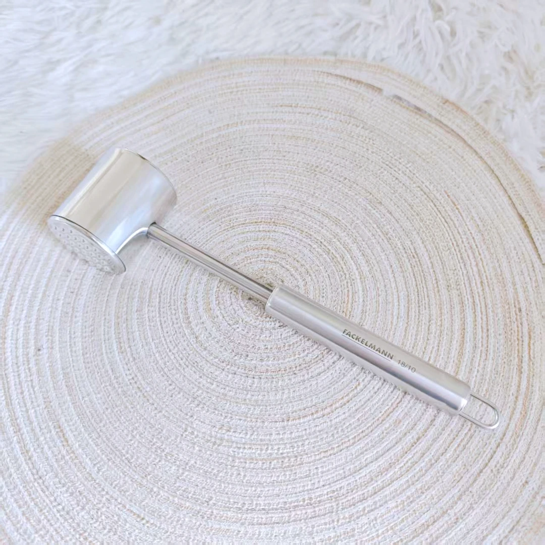 FM18-10医用级不锈钢手工松肉锤敲肉锤一支长度26.5手持厨房锤子