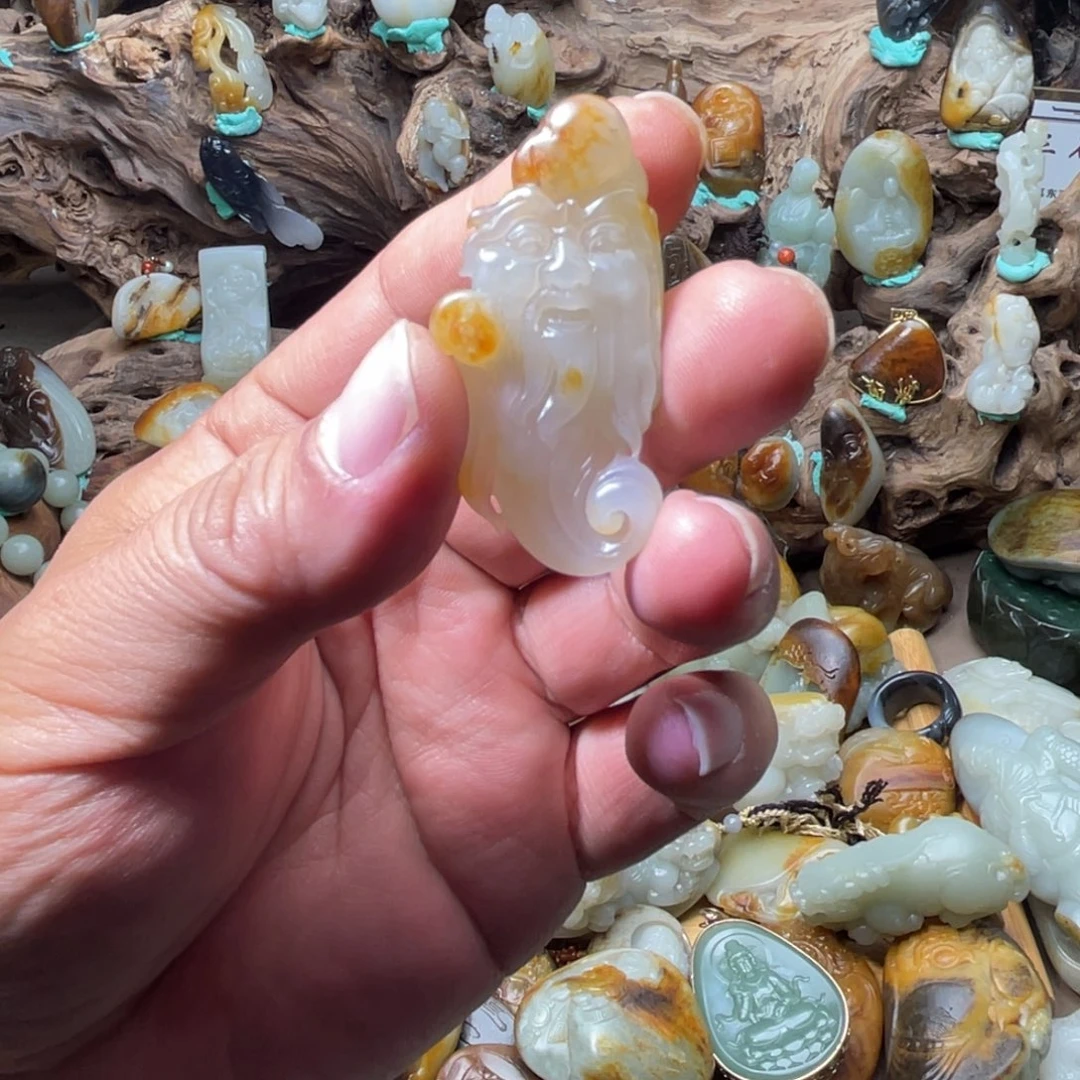 和田玉未镶嵌把件和田玉独籽挂件