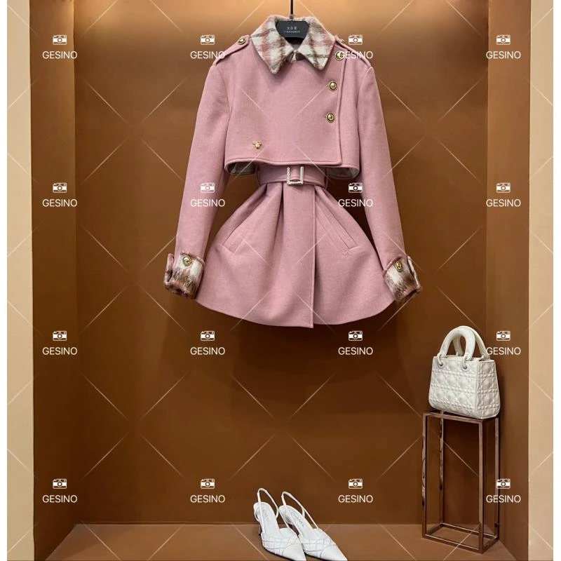 【闵闵】秋冬气质小香风时尚设计师中长款外套 QD-2025280