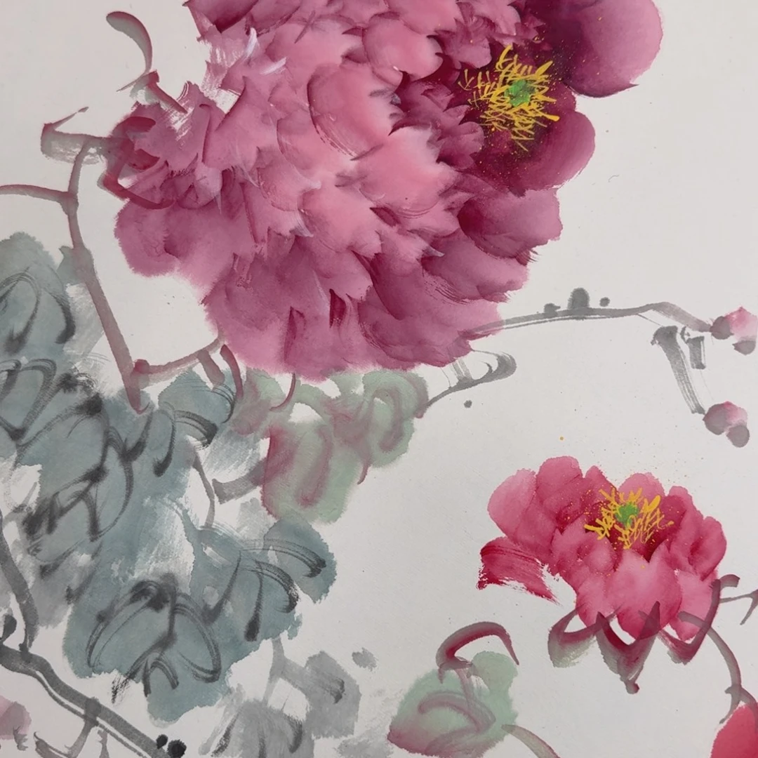 国画国画作品纯手绘山水花鸟