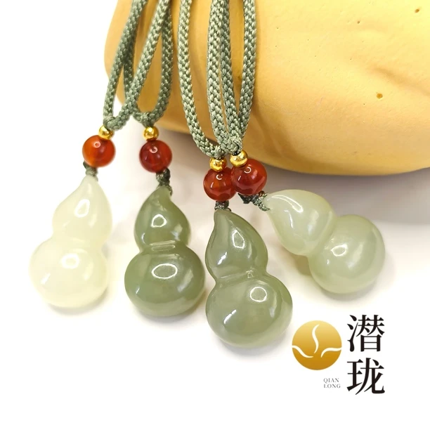 【潜珑】DY-50-015春日珠宝和田玉青海料葫芦25mm+多样性