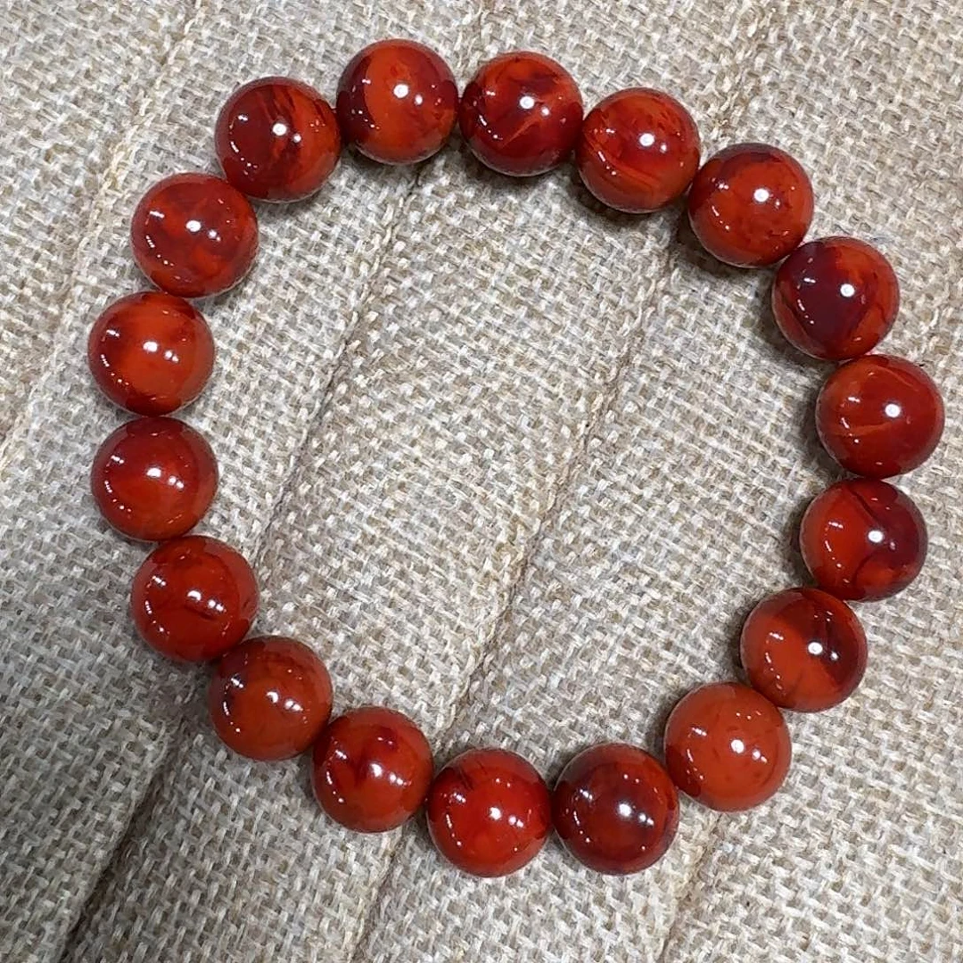 手链未镶嵌南红玛瑙手串原矿南红瓦西高品质双色11