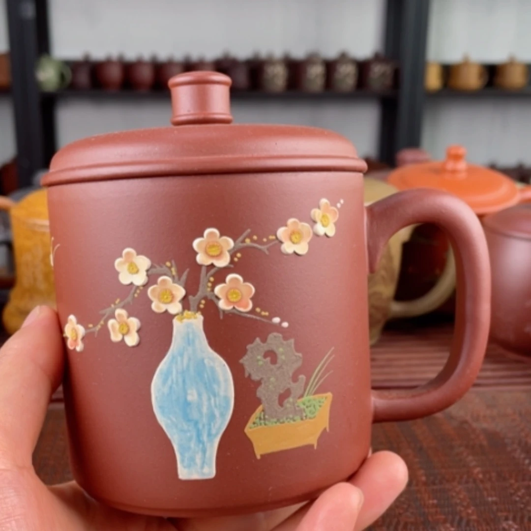 【闪购商品】茶杯紫砂宜兴原矿紫砂盖杯微瑕