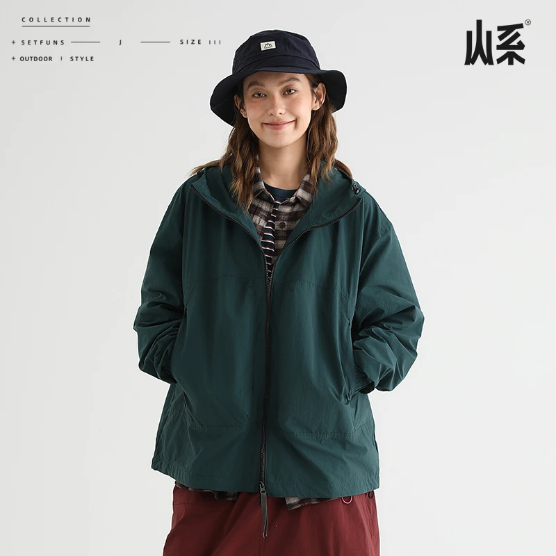 山系SetFuns春秋新款户外工装外套情侣软壳冲锋衣男防水风衣夹克