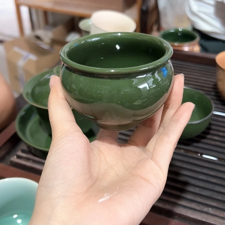 龙泉云间青瓷小米茶器