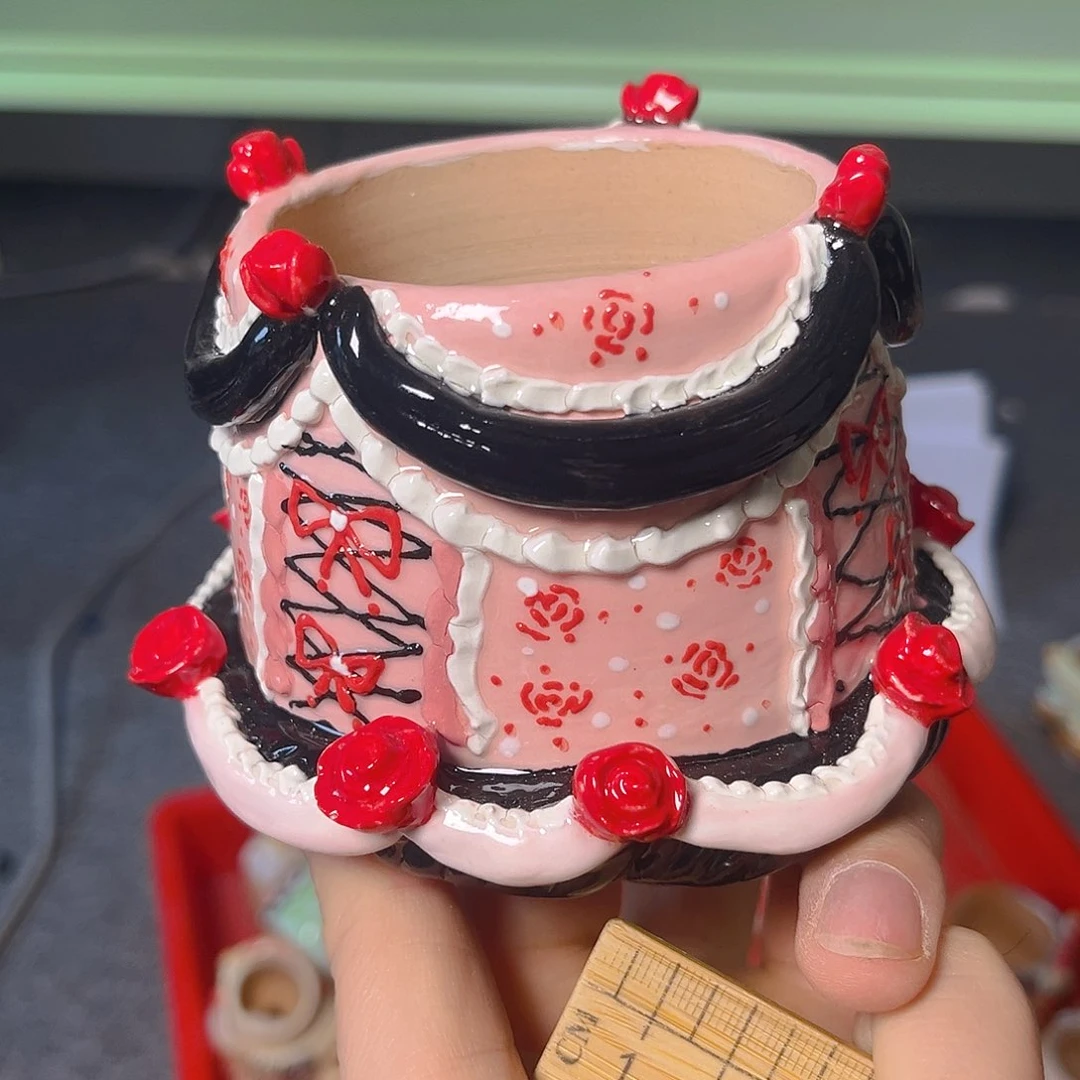 红陶老梧家瑕疵多肉花盆