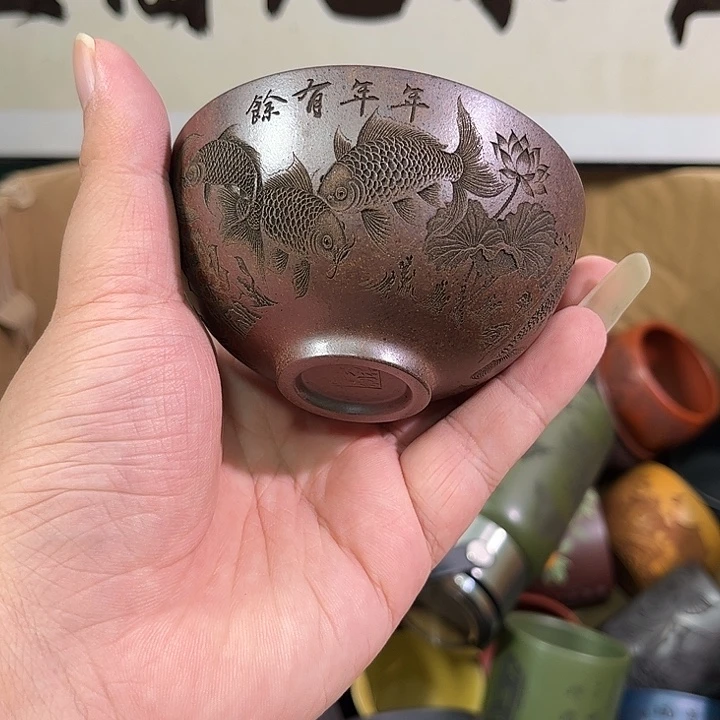 茶杯紫砂全手工紫砂主人杯